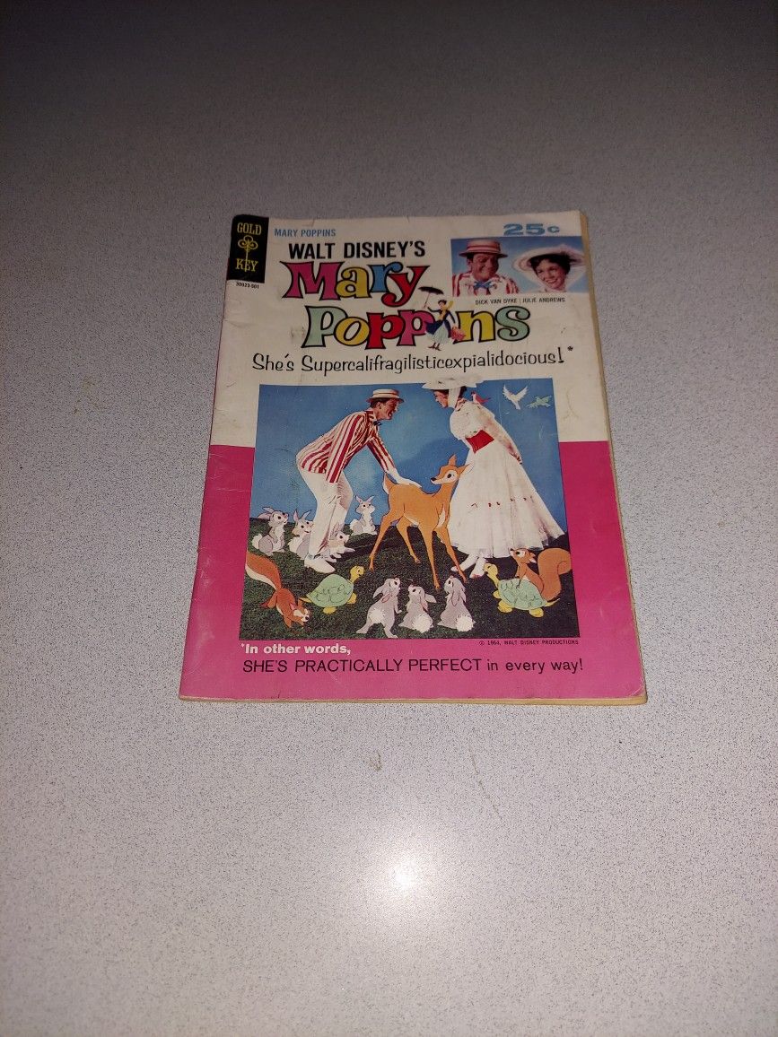 VINTAGE 1964 GOLDEN KEY WALT DISNEY'S MARY POPPINS 