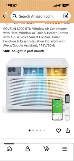 ROVSUN 8000 BTU Window Air Conditioner with Heat