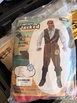 Captain Jacked Men's Pirate Costume Medium