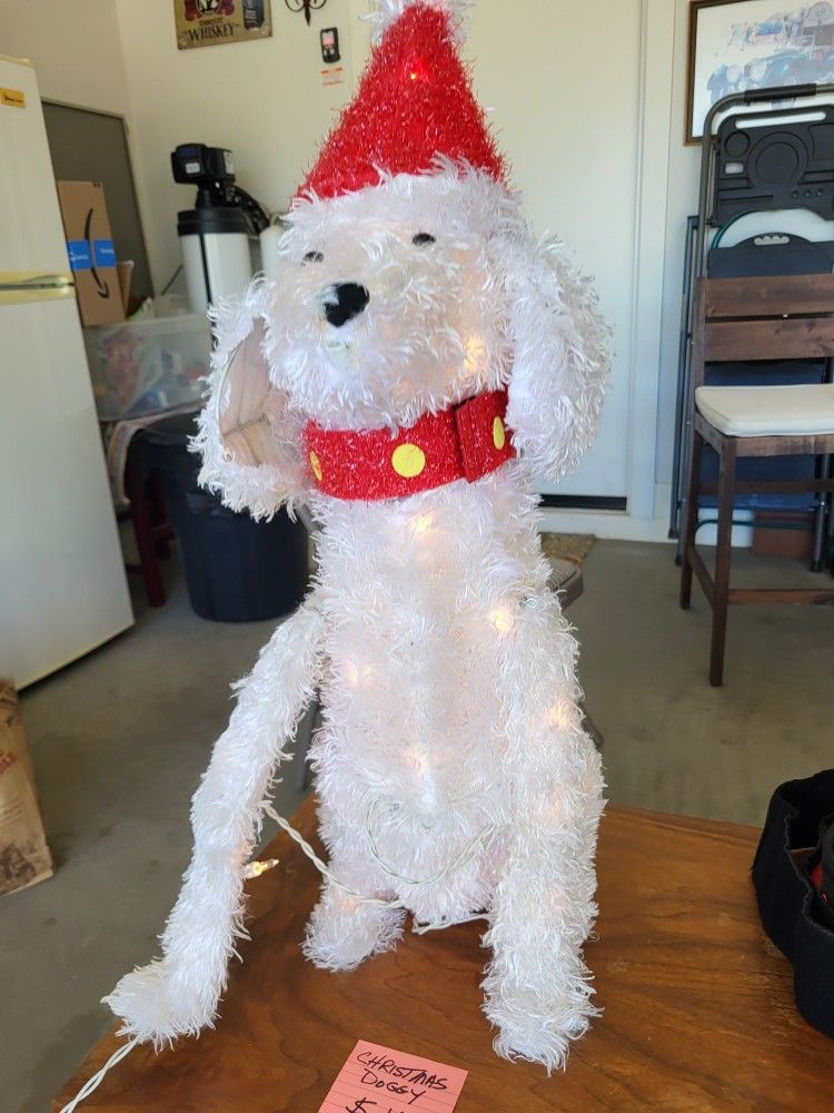 Lighted Christmas Dog