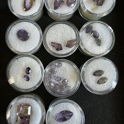 PURPLE COLORED THEMED CUT GEMSTONES