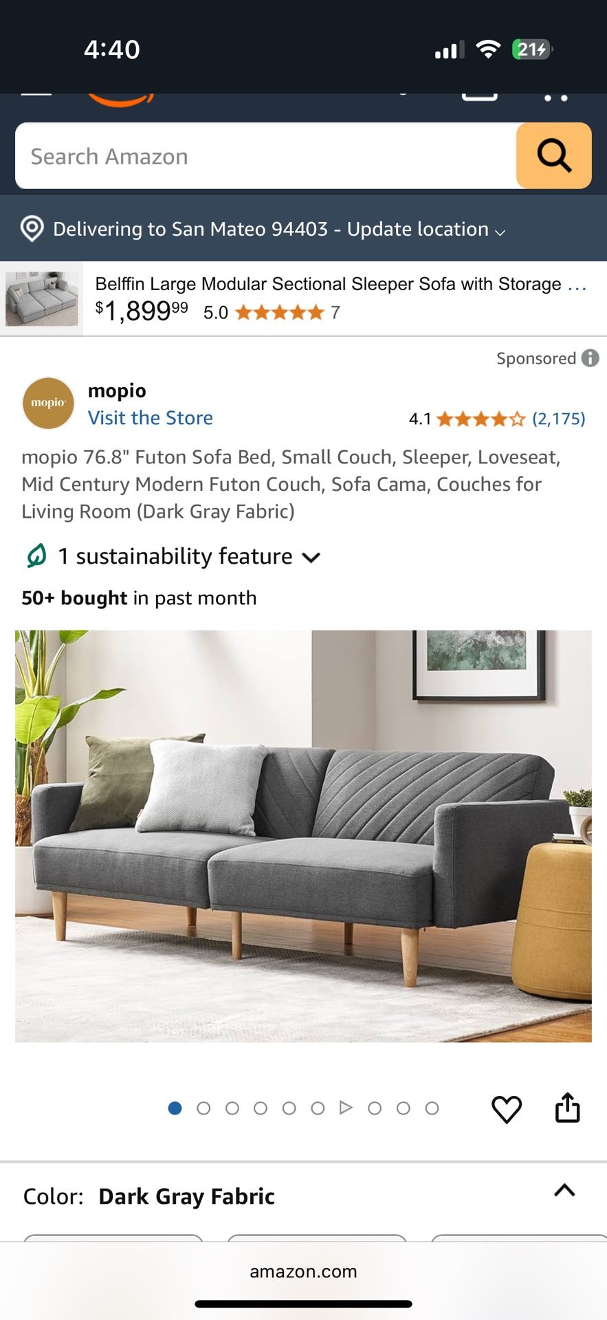 Mapio Futon sofa bed
