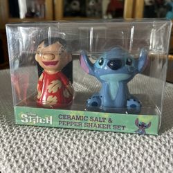 Disney Lilo & Stitch Ceramic Salt and Pepper wShakers ~ NIB