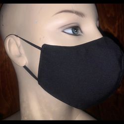 Black Cotton Face Mask