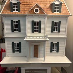 Antique Wood Dollhouse- All Furniture Included