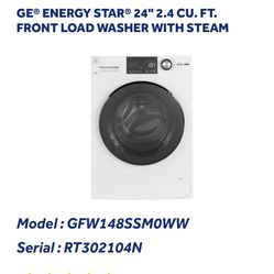 Brand New GE ENERGY STAR 24” Front Load washer