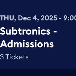 Subtronics Dec. 4 