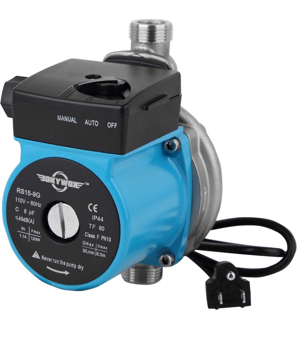 BOKYWOX 110V RS15-9G Domestic Hot Water Circulation Pump