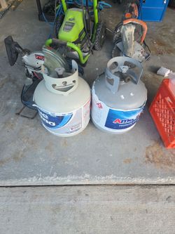 Propane tank (Two) 2 15 lbs.  empty of propane