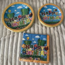 Mario Plates And Napkins 