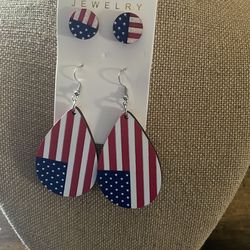 American flag earrings