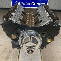 350 Chevy long block engine
