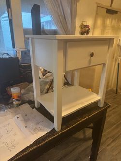 Nightstand white -wood