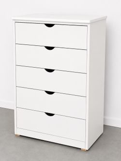 5 drawer dresser white