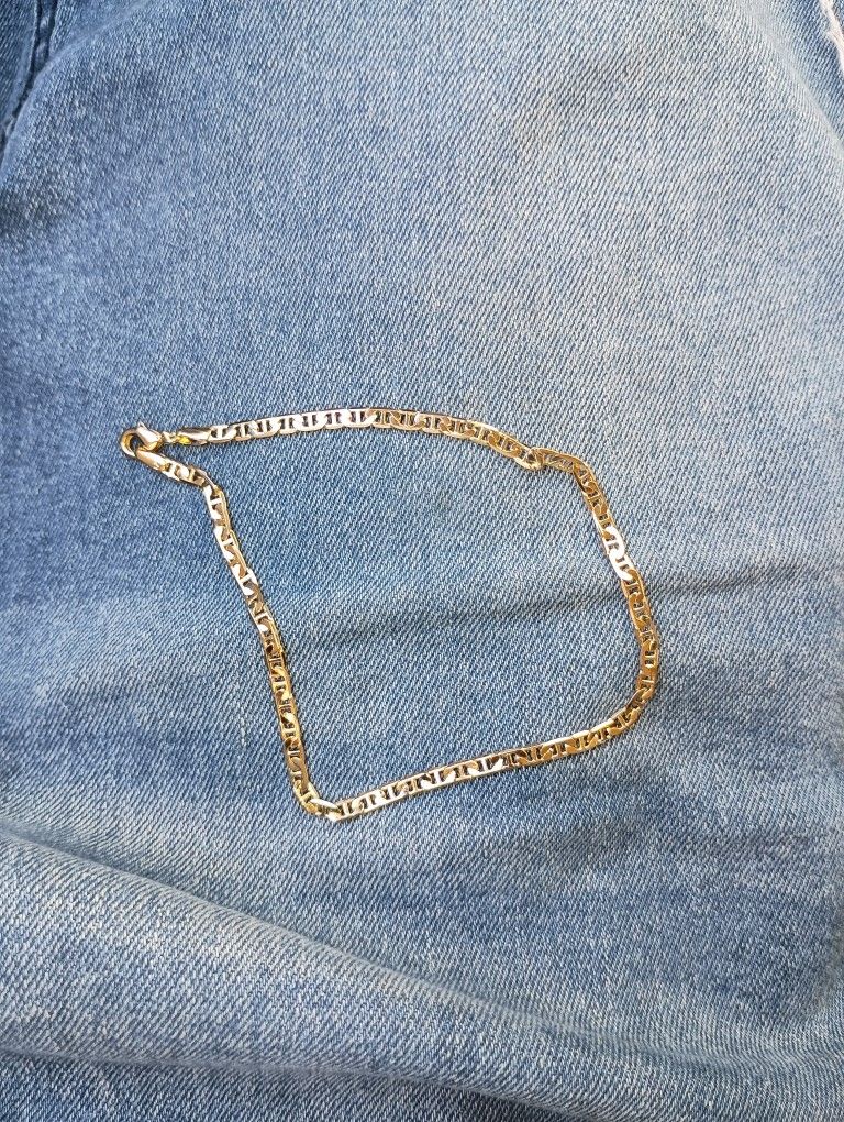 Rose Gold Cuban Anklet Over Sterling Silver 925