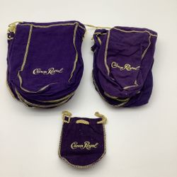 12 Empty Crown Royal Bags 