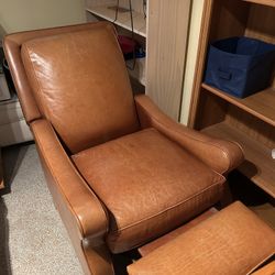 Overstuffed Leather recliner