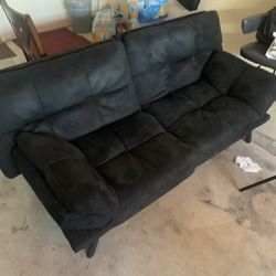 Futon Couch All Black