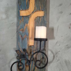 Wood And Metal Cross 