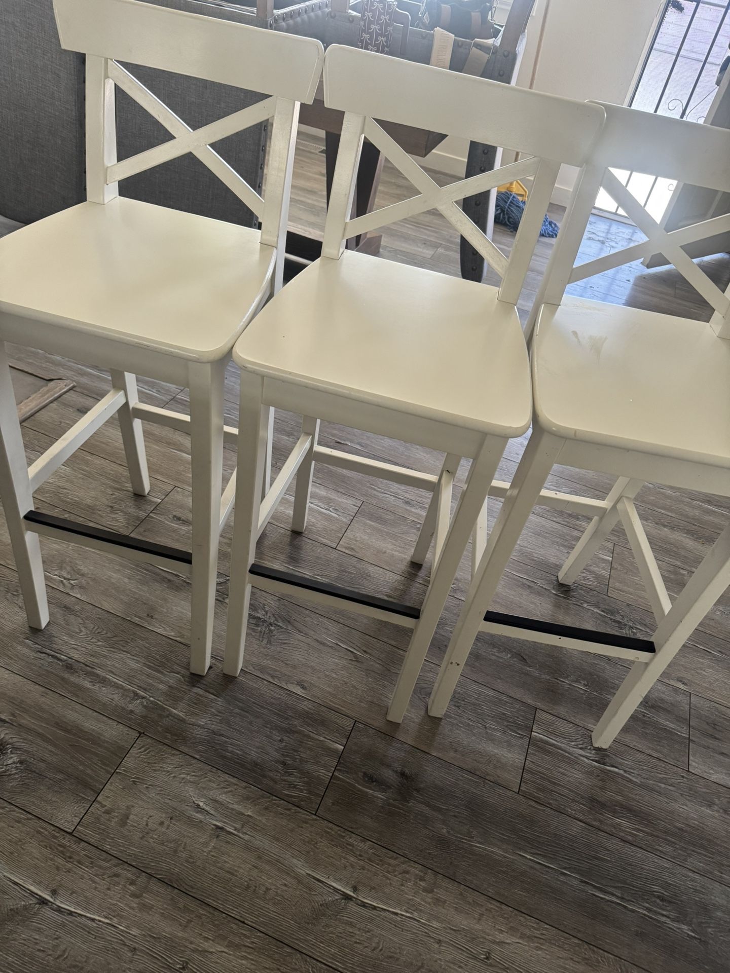 Wooden White Stools