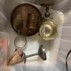Misc Brass Candleholder , Caps And More 