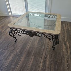 Marble Glass Coffee Table