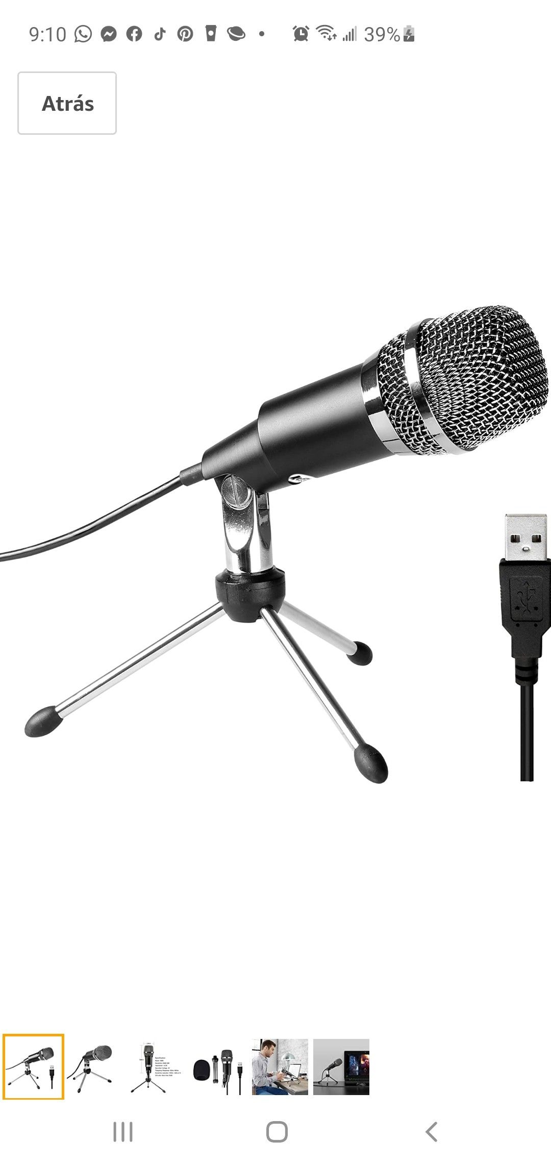Microphone usb plug