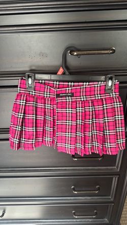 Short Plaid Pink Mini Skirt