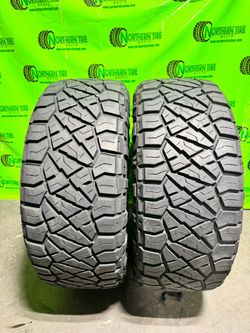 Pair of 2 Used Nitto Ridge Grappler 35x12.50R20 Tires