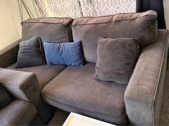 Ashley Furniture Dark Charcoal Sofas / Couches (Set of 2)