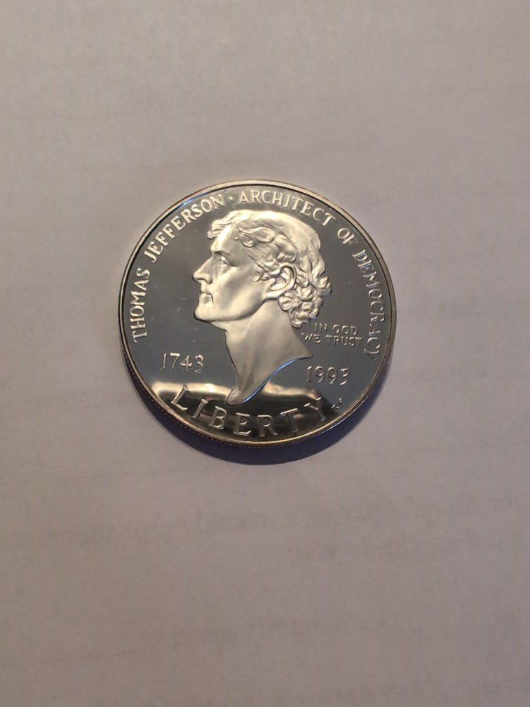 1994 Thomas Jefferson Commemorative Silver Dollar Proof 