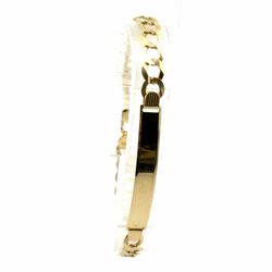 Men’s 10k Yellow Gold 8.5” Inch 7.1mm Curb Link ID Identification Bracelet GP3130779