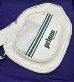 🔥 Prince Pickleball Quilted Sling Bag – White & Green