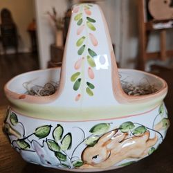 Glass Easter Bunny Basket