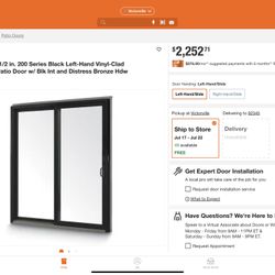 Hi everyone we this doors on sale new in box each sliding door dont come wt screen  door you have to order separate but b this doors are beautiful  he