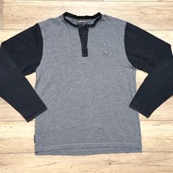 The Hundreds Vintage Y2K Quarter Button Skater Bomb Long Sleeve T Shirt Mens XL