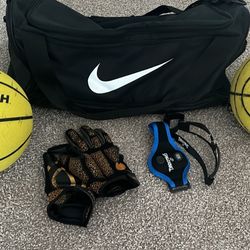 Nike Duffle Bag with Basketball Gear