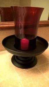 CHARMING 💖 RUBY RED HURRICANE Candle Holder