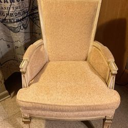 Chair wood with chenille fabric