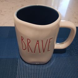 Rae Dunn  "Brave" Coffee Mug 