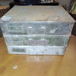 (3) VINTAGE STEEL CONTAINERS