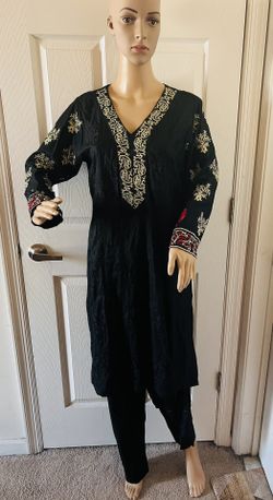Pakistani Indian 2 Piece Embroidered Dress 