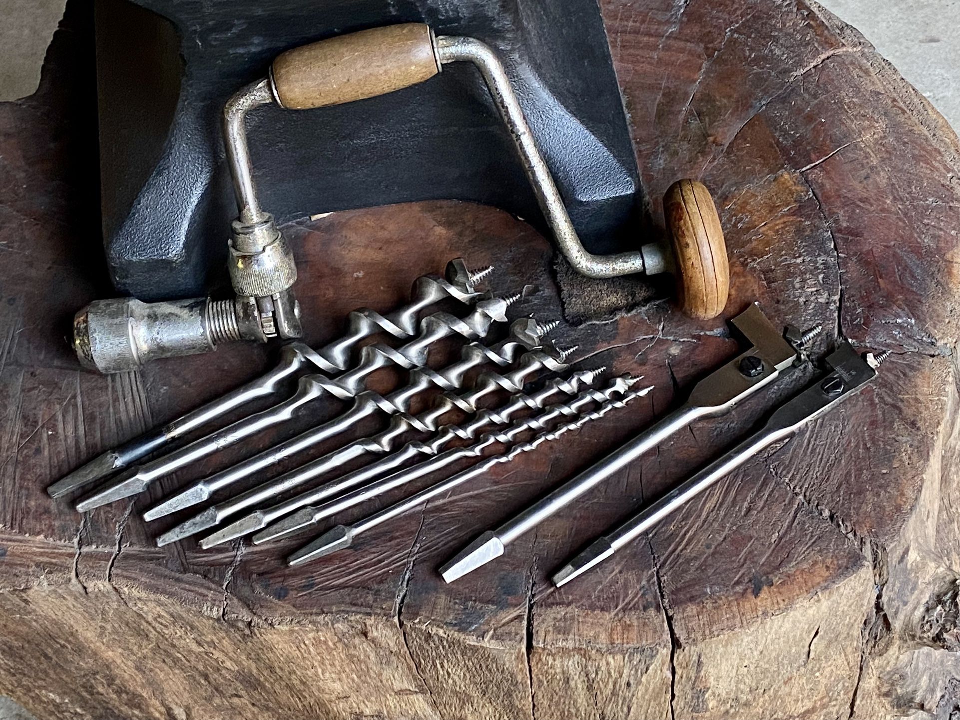 Hand Drill Bit Stock Bit Brace Drill Stock Auger Drill Bits Vintage Tools Woodwork Tools