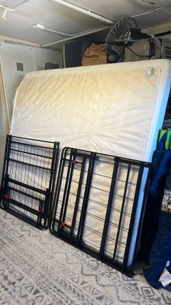 Clean king mattress and frame