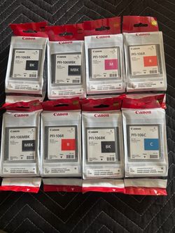 Canon PFI-106 Ink Tank Cartridges – Lot of 8