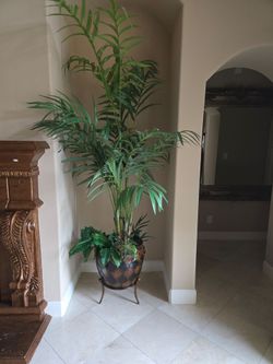 Artificial Palm Plant In Decorative Pot