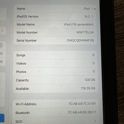 Unlocked 128 Gig 7th Generation iPad 2019 With Drop Proof Case 