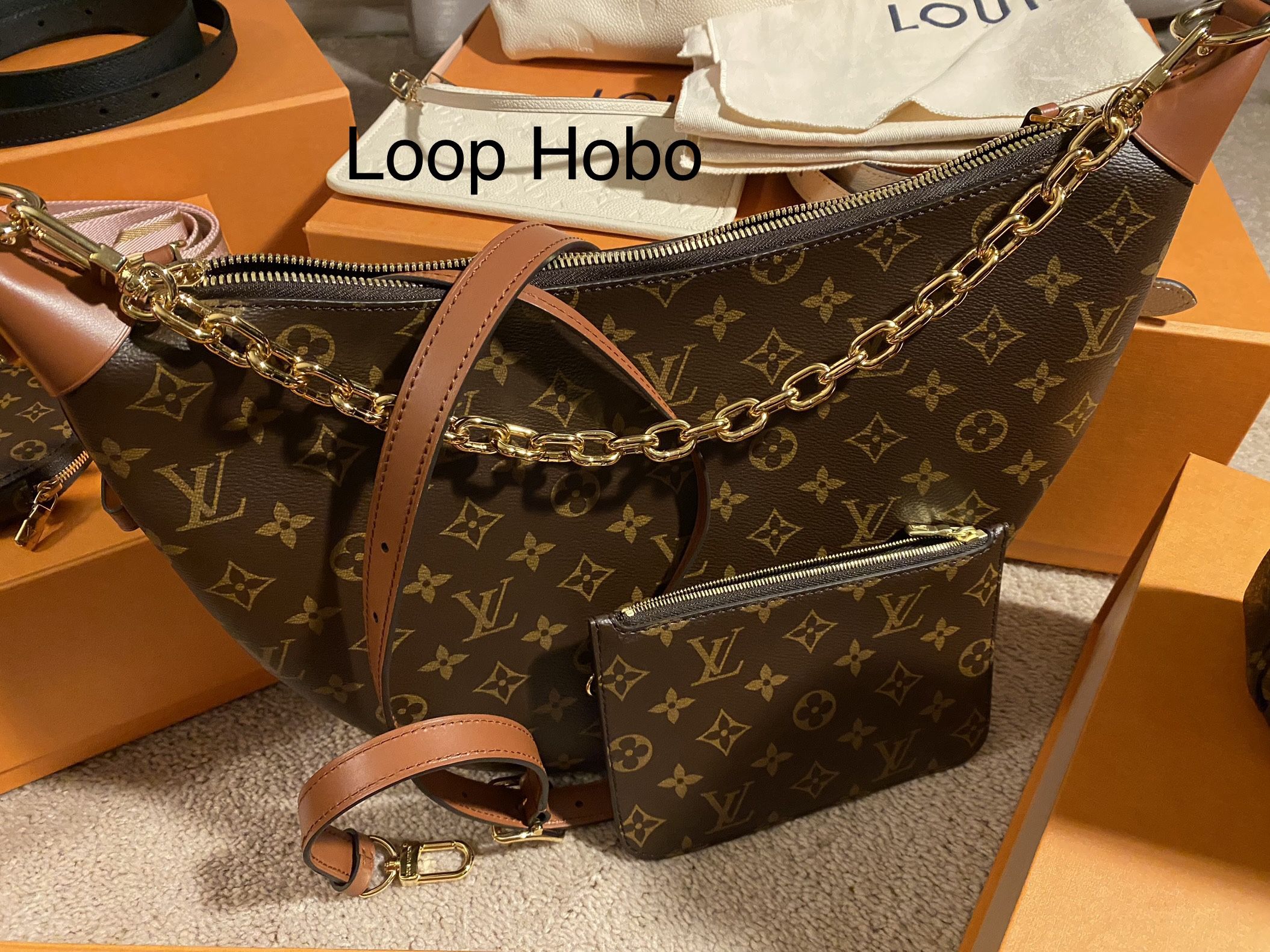 New, Authentic Louis Vuitton Loop Hobo