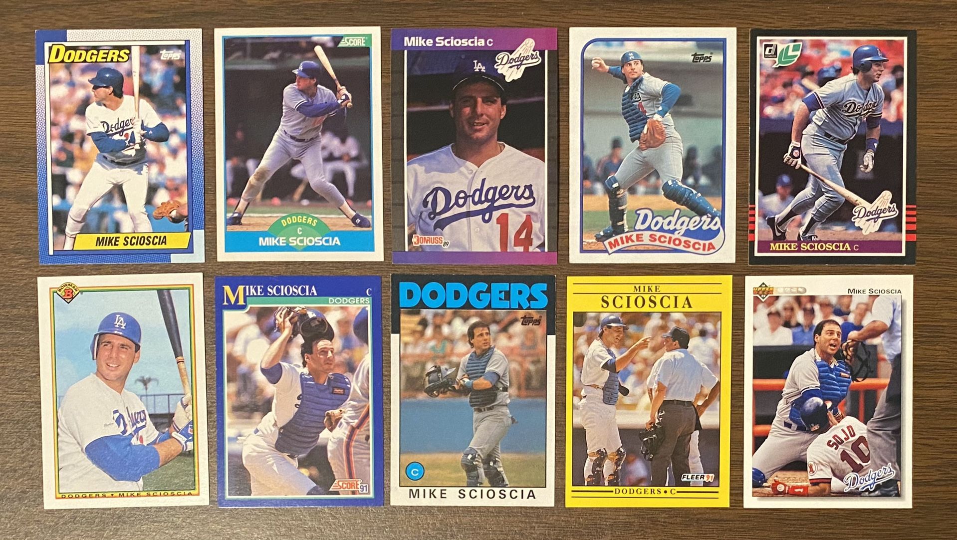 MIKE SCIOSCIA Lot of 30+ Different Premium Baseball Cards Los Angeles  Dodgers