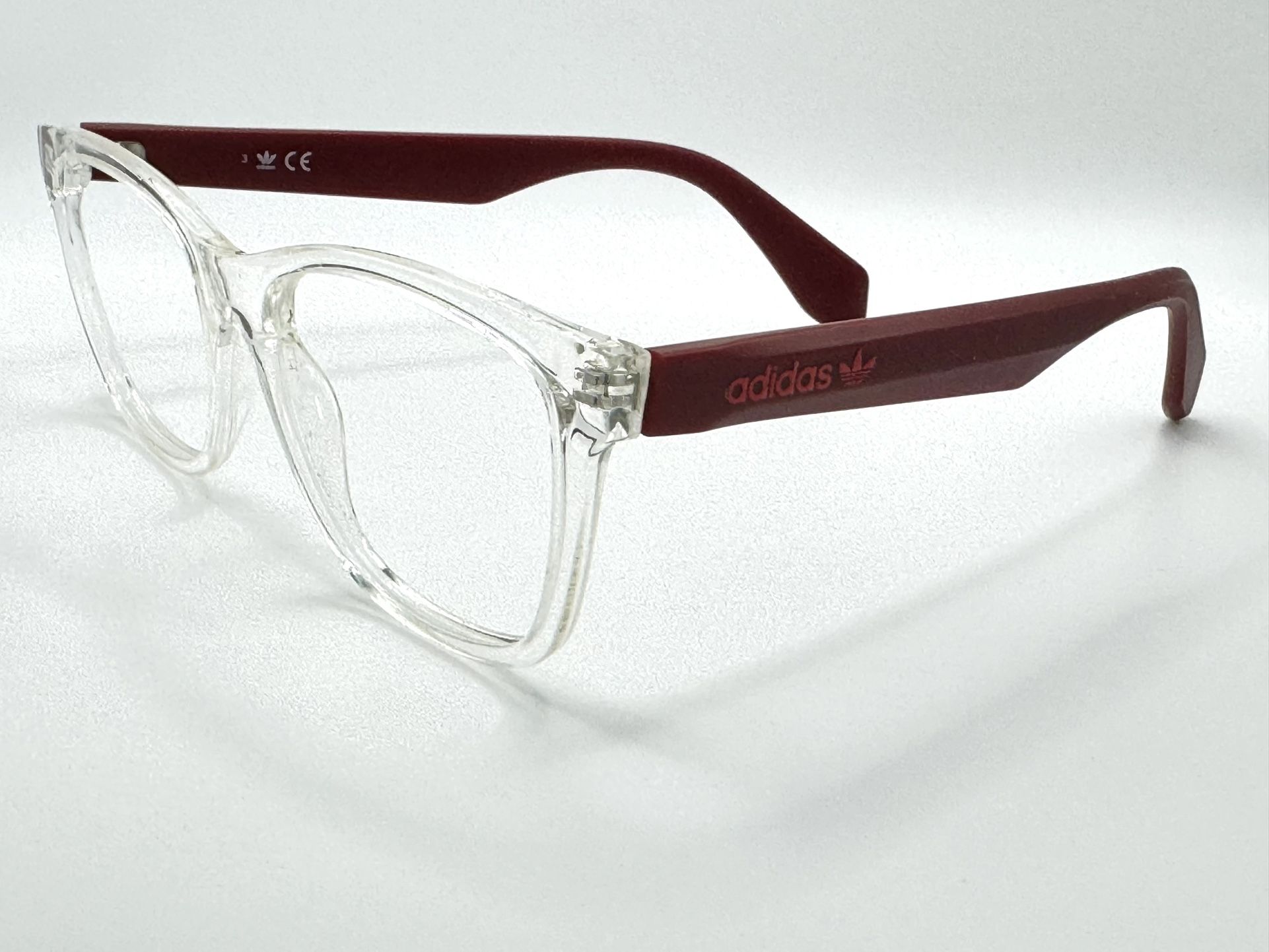 Adidas OR5026.26 CLEAR /RED EYEGLASSES SUNGLASSES FRAMES (NO LENSES) IN CASE